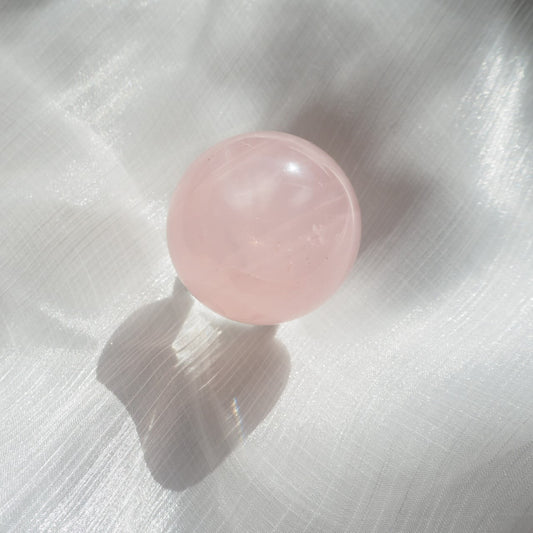 Star Rose Quartz Sphere - Peachpuff